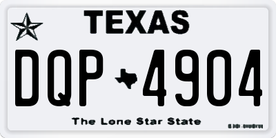 TX license plate DQP4904