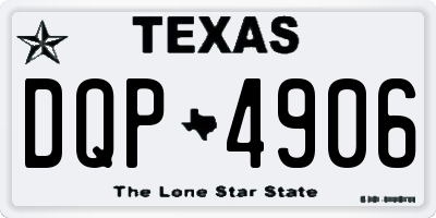 TX license plate DQP4906