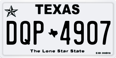 TX license plate DQP4907