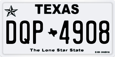 TX license plate DQP4908
