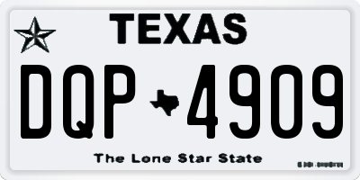 TX license plate DQP4909