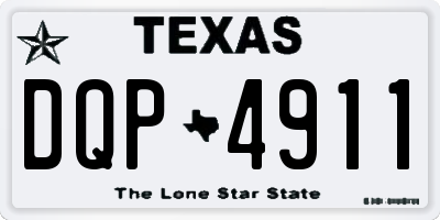 TX license plate DQP4911