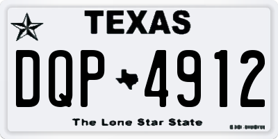 TX license plate DQP4912