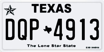 TX license plate DQP4913