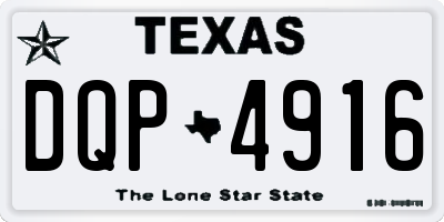 TX license plate DQP4916