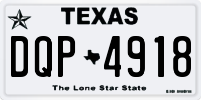 TX license plate DQP4918