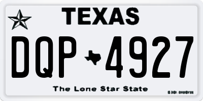TX license plate DQP4927