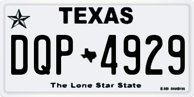 TX license plate DQP4929