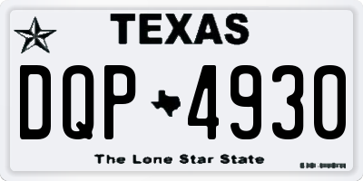 TX license plate DQP4930