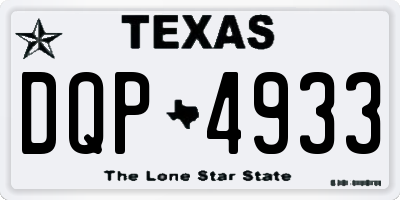 TX license plate DQP4933