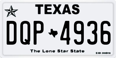 TX license plate DQP4936