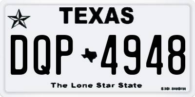 TX license plate DQP4948