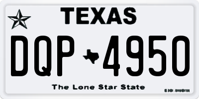 TX license plate DQP4950