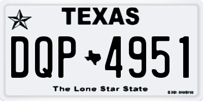 TX license plate DQP4951