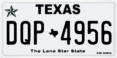 TX license plate DQP4956