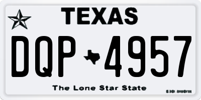 TX license plate DQP4957