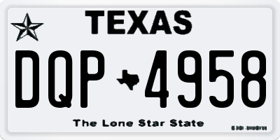 TX license plate DQP4958