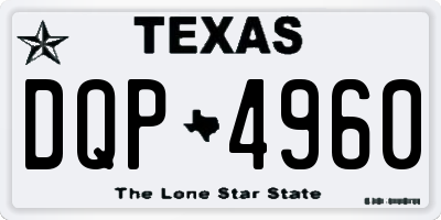 TX license plate DQP4960