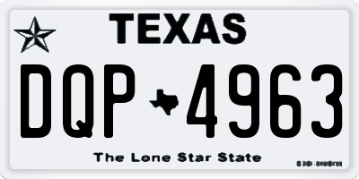 TX license plate DQP4963