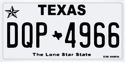 TX license plate DQP4966