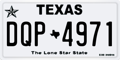 TX license plate DQP4971