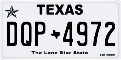 TX license plate DQP4972