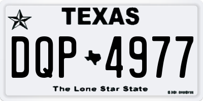 TX license plate DQP4977