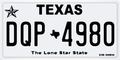 TX license plate DQP4980