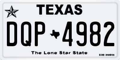TX license plate DQP4982