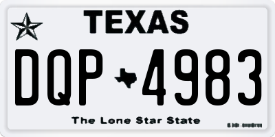 TX license plate DQP4983