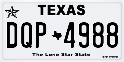 TX license plate DQP4988