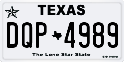 TX license plate DQP4989