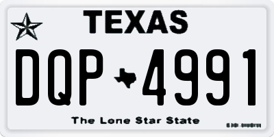 TX license plate DQP4991