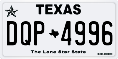 TX license plate DQP4996