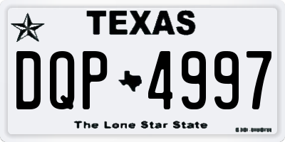 TX license plate DQP4997