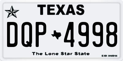 TX license plate DQP4998