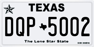 TX license plate DQP5002