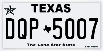 TX license plate DQP5007