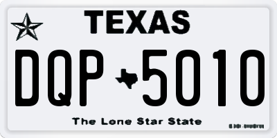 TX license plate DQP5010