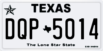 TX license plate DQP5014