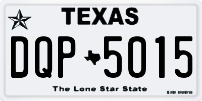 TX license plate DQP5015