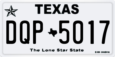 TX license plate DQP5017