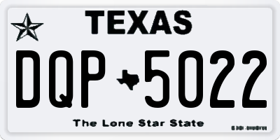 TX license plate DQP5022