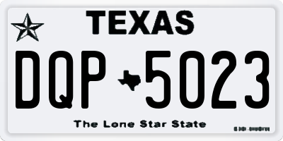 TX license plate DQP5023