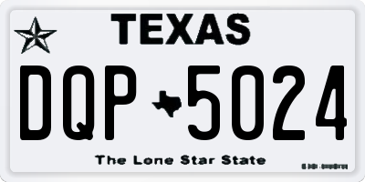TX license plate DQP5024