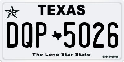 TX license plate DQP5026