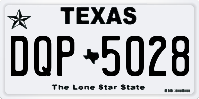 TX license plate DQP5028