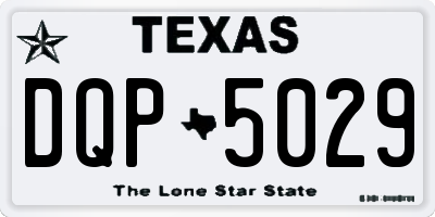 TX license plate DQP5029
