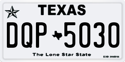 TX license plate DQP5030