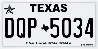 TX license plate DQP5034